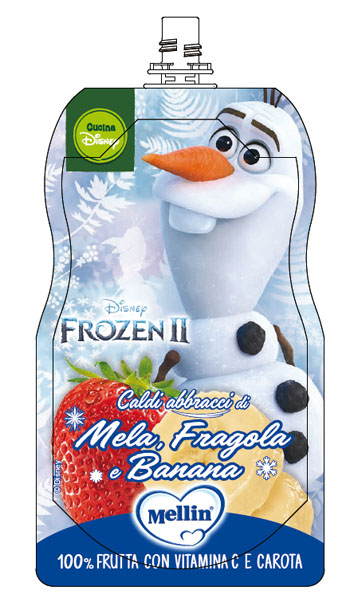 POUCH DISNEY FROZEN MELA FRAGOLA BANANA 110 G - Farmapre