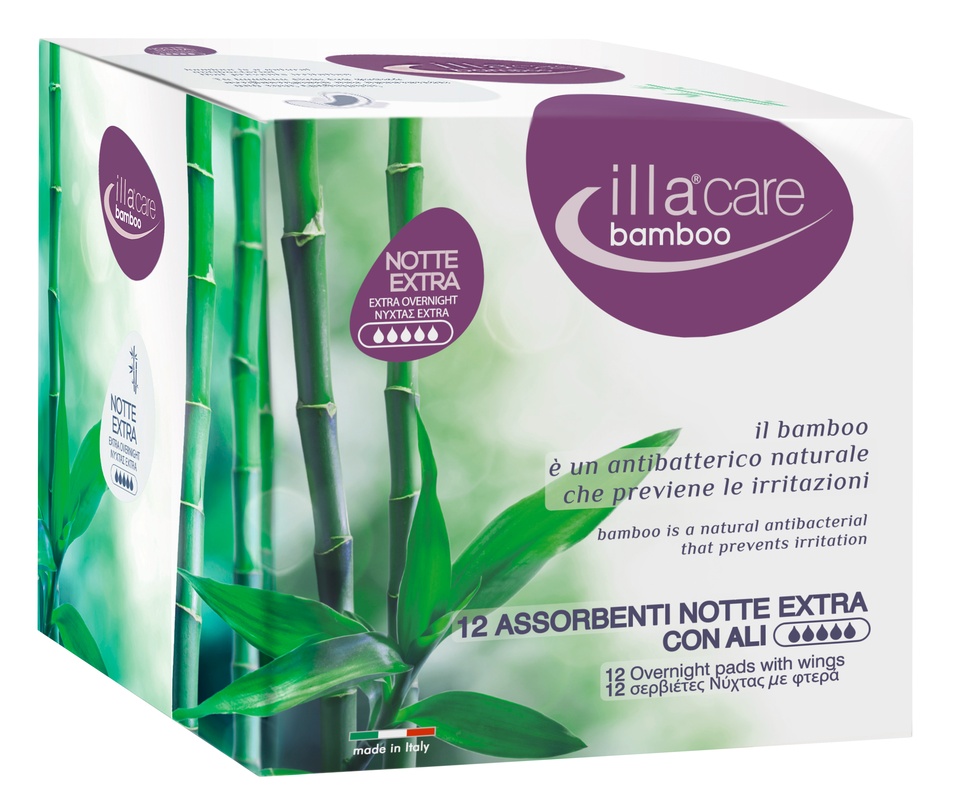 ILLA CARE BAMBOO ASSORBENTI NOTTE EXTRA 12 PEZZI - Farmapre