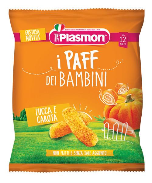 PLASMON DRY SNACK PAFF ZUCCA CAROTE 15 G - Farmapre