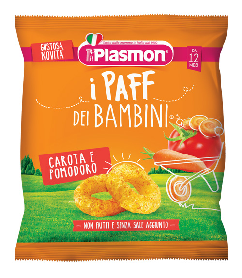PLASMON DRY SNACK PAFF CAROTA POMODORO 15 G - Farmapre