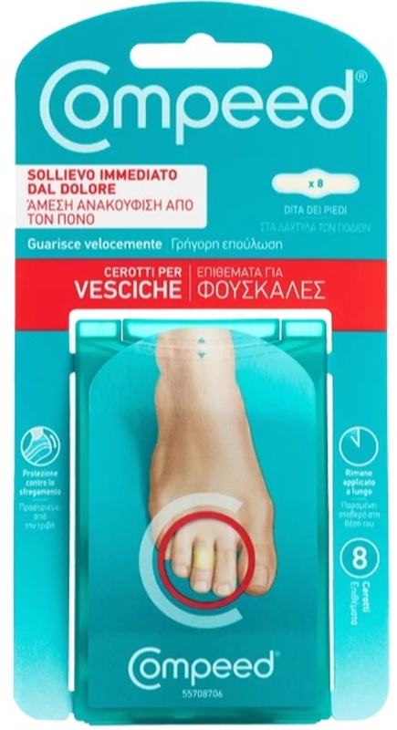 COMPEED CEROTTI PER VESCICHE DITA PIEDI 8 PEZZI CARTON - Farmapre