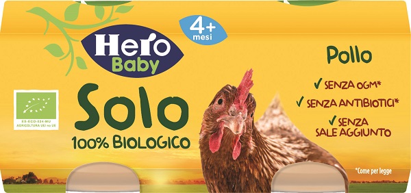 HERO SOLO OMOGENEIZZATO POLLO 100% BIO 2X80G - Farmapre