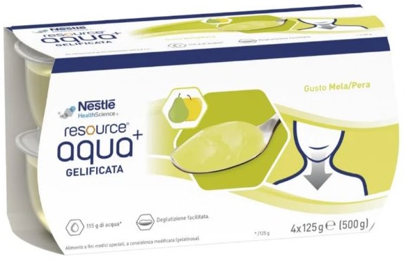 RESOURCE AQUA ACQUA GELIFICATA+APPLEPEAR CUP 6 4X125 G - Farmapre
