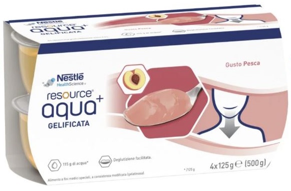 RESOURCE AQUA ACQUA GELIFICATA+PEACH CUP 6 4X125 G - Farmapre
