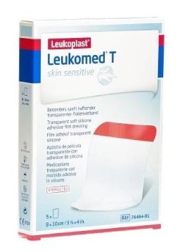 LEUKOMED T SKIN SENSITIVE MEDICAZIONE POST-OPERATORIA TRASPARENTE CON MASSA ADESIVA IN SILICONE 8X10 CM 5 PEZZI - Farmapre