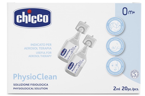 SOLUZIONE FISIOLOGICA PER AEROSOL CHICCO PHYSIOCLEAN 20 X 2 ML - Farmapre