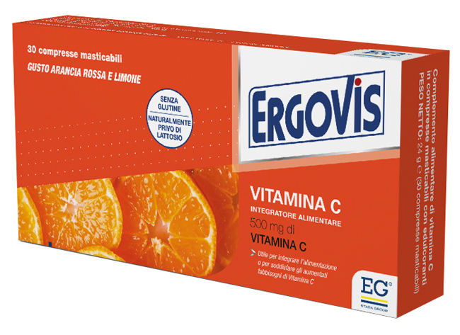ERGOVIS VITAMINA C 500MG 30 COMPRESSE MASTICABILI - Farmapre