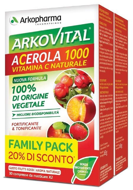 ARKOVITAL ACEROLA 1000 PACK FAMILY 60 COMPRESSE - Farmapre