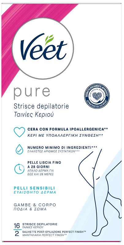VEET STRISCE CORPO IPOALLERGENICHE 16 PEZZI - Farmapre