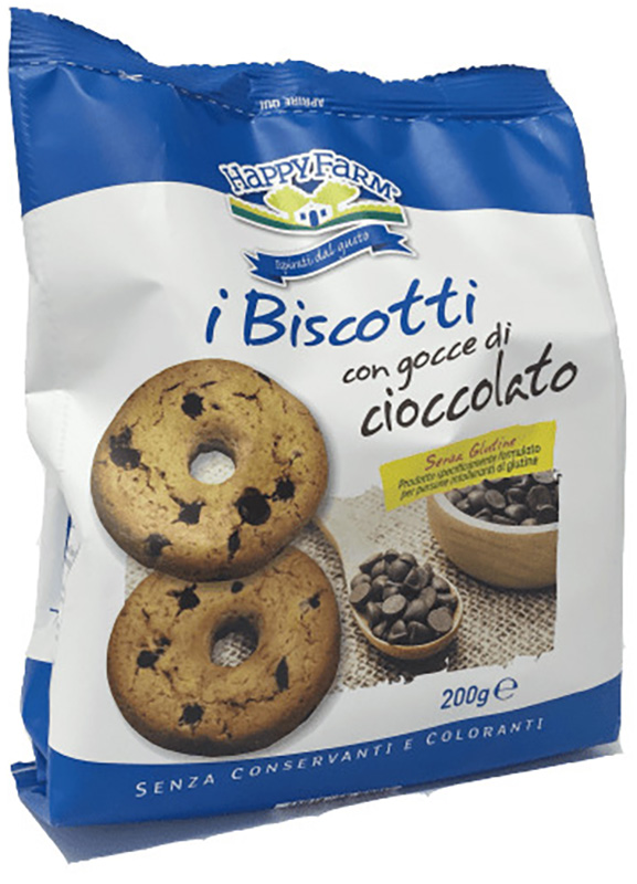 HAPPY FARM BISCOTTI GOCCE CIOCCOLATO 200 G - Farmapre