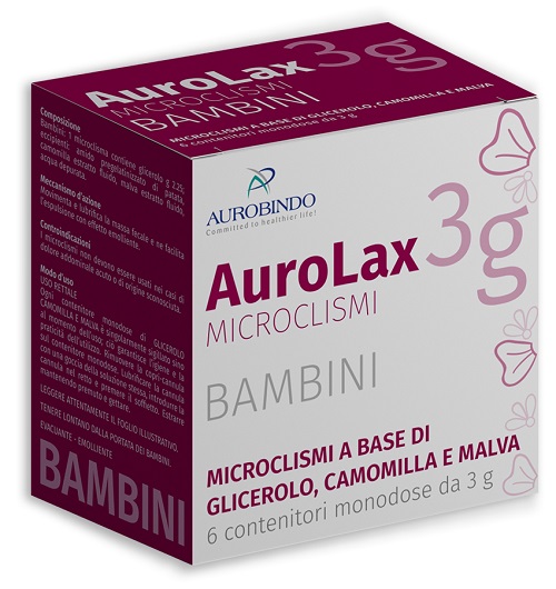 MICROCLISMI PER BAMBINI AUROLAX 6 CONTENITORI 3 G - Farmapre