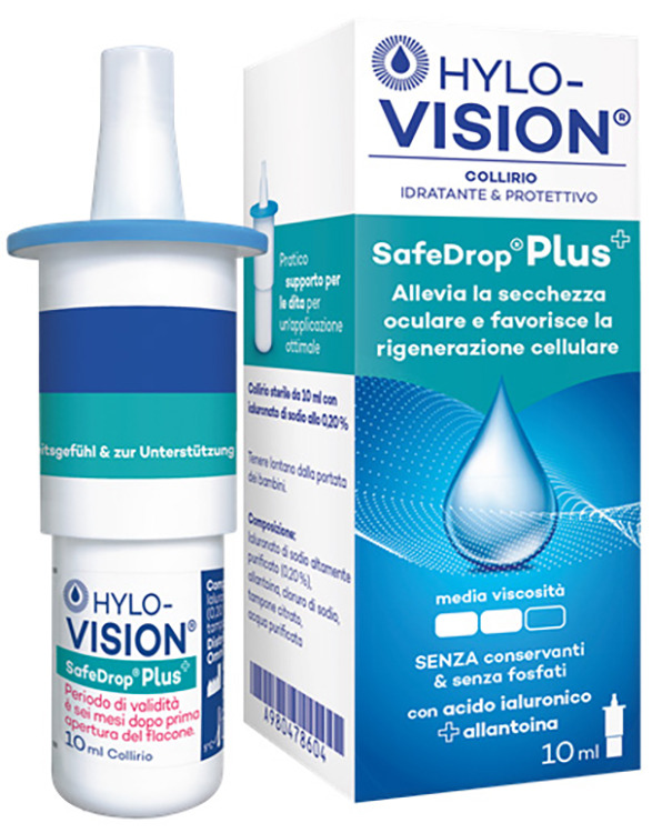 HYLOVISION SAFE DROP PLUS COLLIRIO IDRATANTE E PROTETTIVO 10 ML - Farmapre