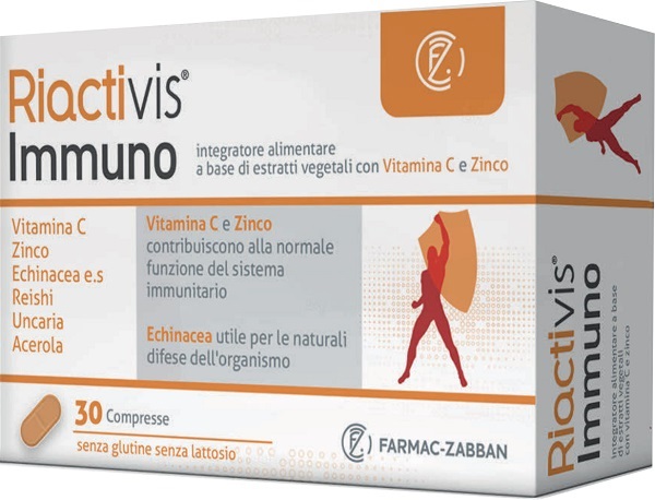 RIACTIVIS IMMUNO 30 COMPRESSE SENZA GLUTINE SENZA LATTOSIO - Farmapre