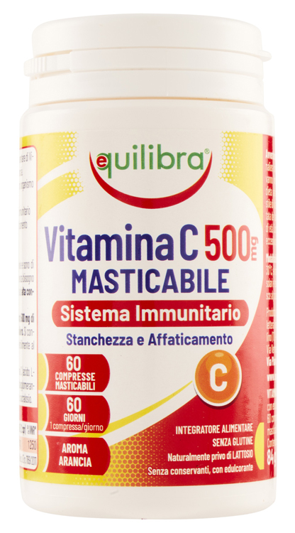 VITAMINA C 500MG MASTICABILE SISTEMA IMMUNITARIO 60 COMPRESSE - Farmapre