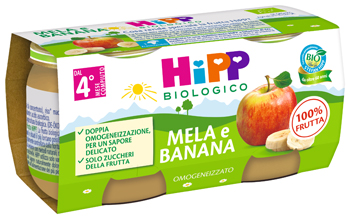 HIPP BIO OMOGENEIZZATO MELA/BANANA 2X80 G - Farmapre