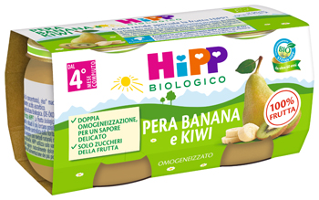 HIPP BIO OMOGENEIZZATO KIWI/BANANA/PERA 2X80 G - Farmapre