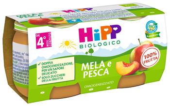 HIPP BIO OMOGENEIZZATO MELA/PESCA 2 X 80 G - Farmapre
