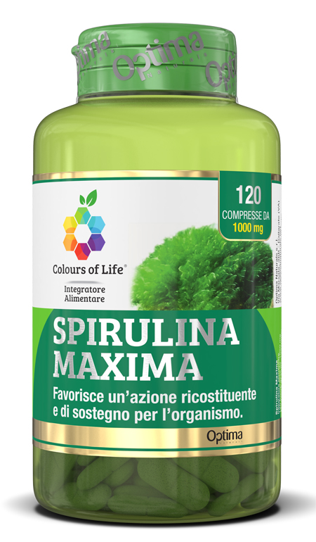 COLOURS OF LIFE SPIRULINA MAXIMA 120 COMPRESSE - Farmapre