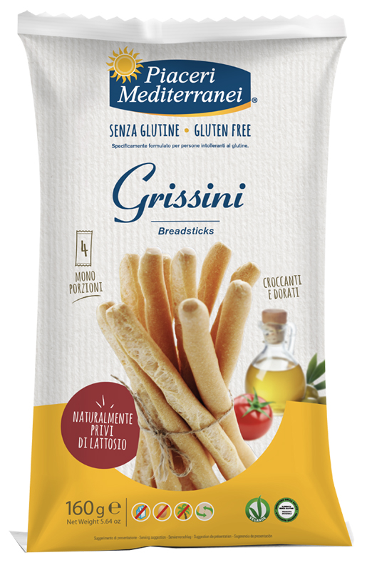 PIACERI MEDITERRANEI GRISSINI 160 G - Farmapre