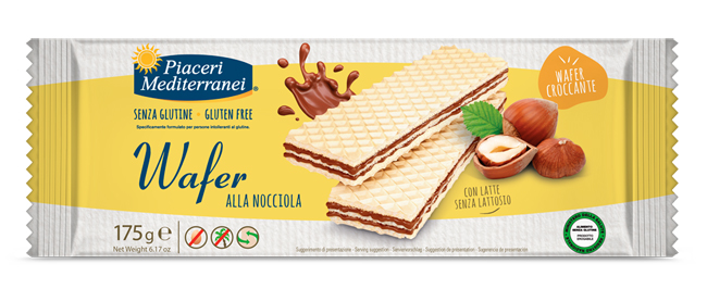 PIACERI MEDITERRANEI WAFER NOCCIOLA 175 G - Farmapre