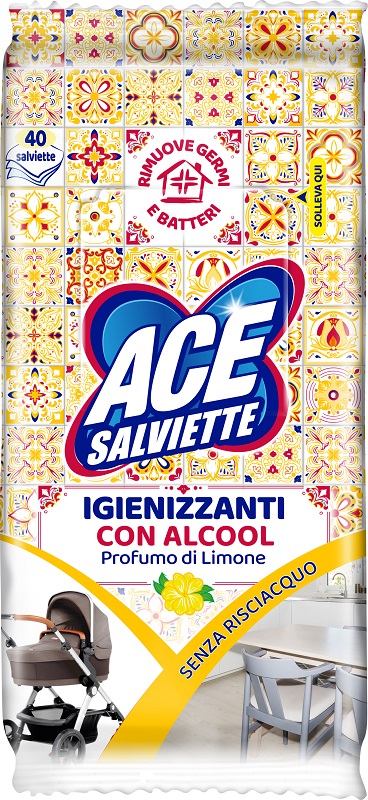 ACE SALVIETTE IGIENIZZANTI SGRASSANTI 40 PEZZI - Farmapre
