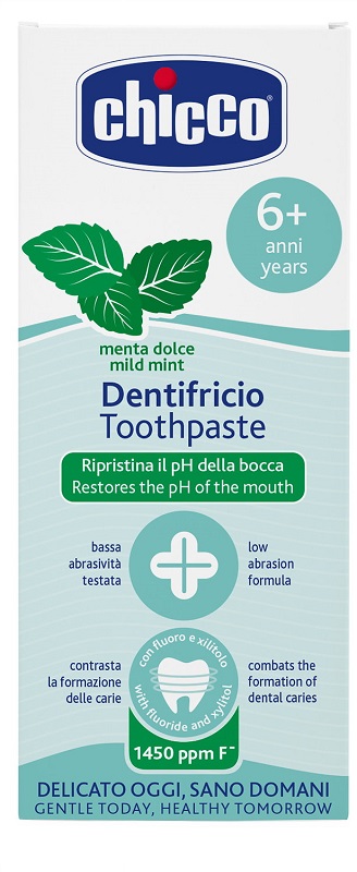 CHICCO DENTIFRICIO MENTA DOLCE 6 ANNI+ CON FLUORO - Farmapre