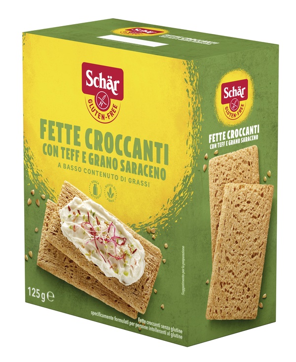 SCHAR FETTE CROCCANTI CON TEFF E GRANO SARACENO SENZA LATTOSIO 125 G - Farmapre