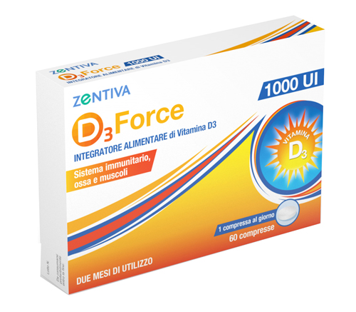 D3 FORCE ZENTIVA 1000UI 60 COMPRESSE - Farmapre