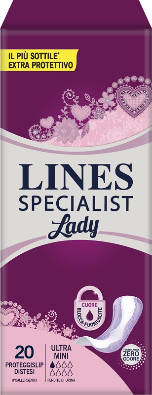 PANNOLONE SAGOMATO LINES SPECIALIST ULTRAMINI 20 PEZZI - Farmapre