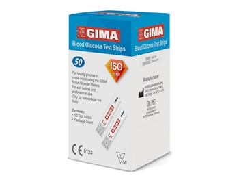 STRISCE MISURAZIONE GLICEMIA PER GLUCOMETRO BLUETOOTH GIMA 50 PEZZI - Farmapre