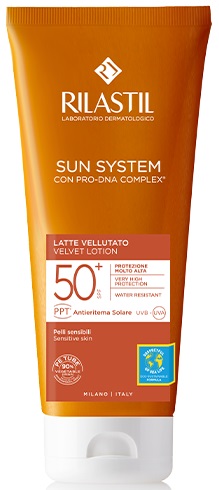 RILASTIL SUN SYSTEM PHOTO PROTECTION TERAPY SPF 50+ LATTE VELLUTANTE 200 ML - Farmapre