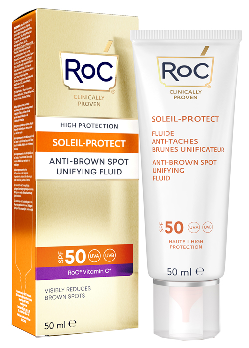 ROC FLUIDO SOLARE VISO SPF 50+ ANTIMACCHIE BRUNE  50 ML - Farmapre