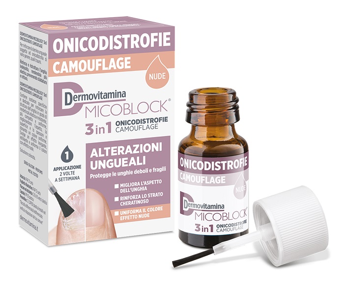 DERMOVITAMINA MICOBLOCK 3 IN 1 ONICODISTROFIE CAMOUFLAGE 8 ML NUDE - Farmapre