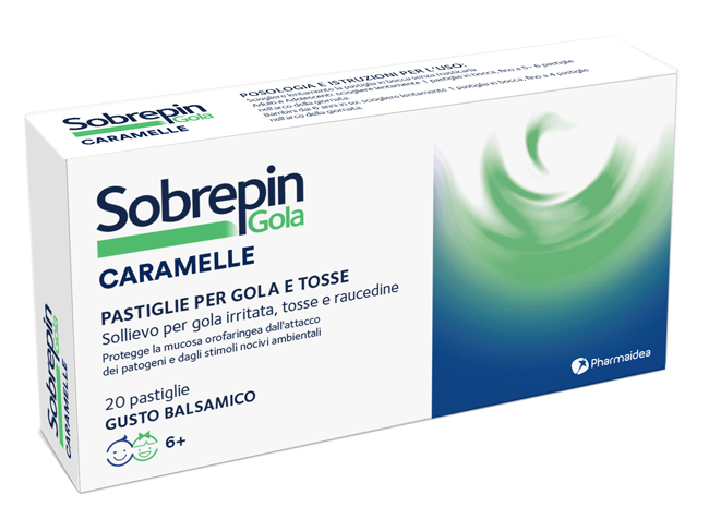 SOBREPIN GOLA CARAMELLE 20 PASTIGLIE GUSTO BALSAMICO - Farmapre
