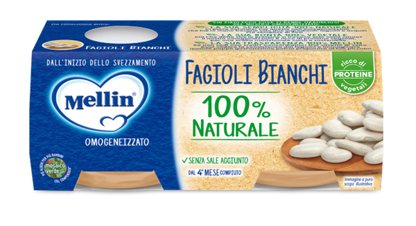 MELLIN OMOGENEIZZATO FAGIOLI BIANCHI 2 X 80 G - Farmapre