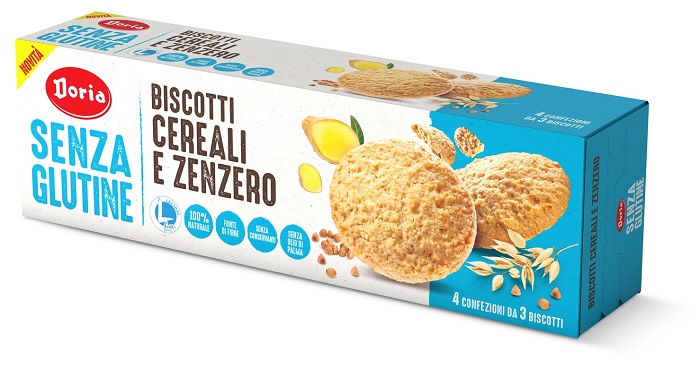 DORIA BISCOTTI CEREALI-ZENZERO 4X37,5 G - Farmapre