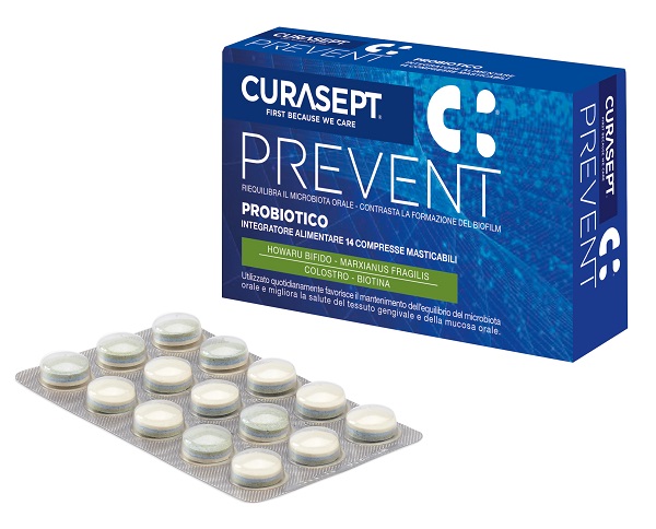 CURASEPT PREVENT PROBIOTICO 14 COMPRESSE MASTICABILI - Farmapre