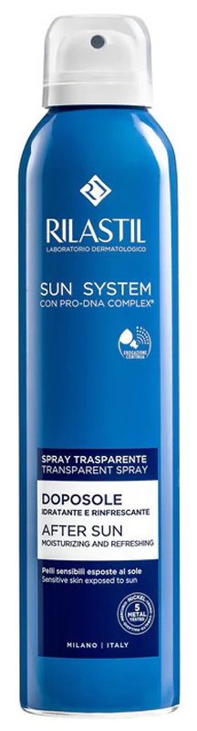 RILASTIL SUN SYSTEM DOPOSOLE SPRAY TRASPARENTE DOPOSOLE IDRATANTE E RINFRESCANTE 200 ML - Farmapre