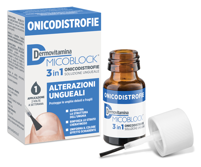 DERMOVITAMINA MICOBLOCK 3 IN 1 ONICODISTROFIE ALTERAZIONI UNGUEALI 7 ML - Farmapre