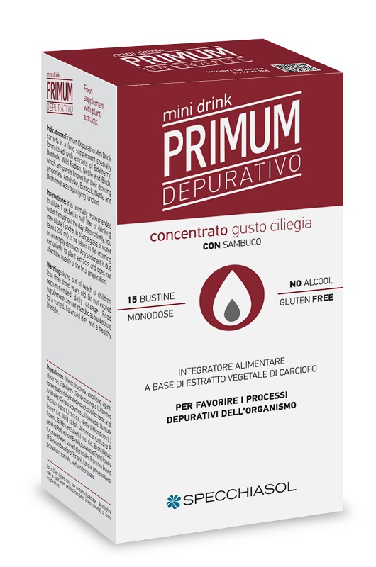 PRIMUM DEPURATIVO MINIDRINK CILIEGIA 15 STICK DA 10 ML - Farmapre