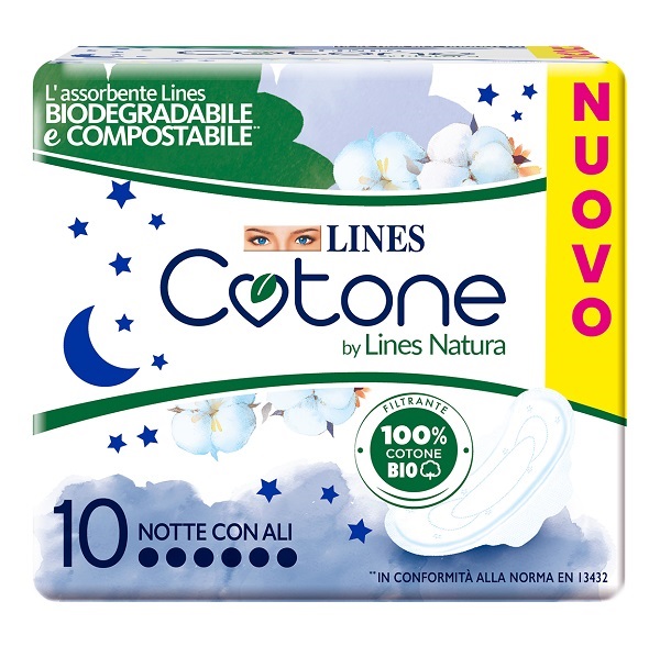 LINES COTONE BIO ULTRA NOTTE 10 PEZZI - Farmapre