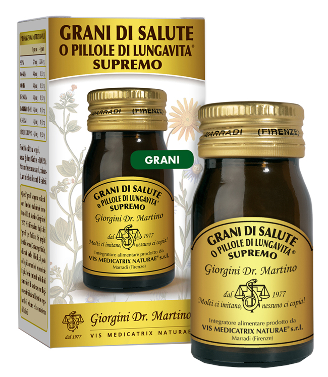 GRANI DI SALUTE O PILLOLE DI LUNGAVITA SUPREMO 30 G - Farmapre