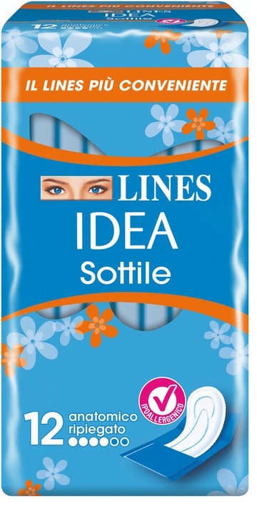 LINES IDEA SOTTILI RIPIEGATI ANATOMICI 12 PEZZI - Farmapre
