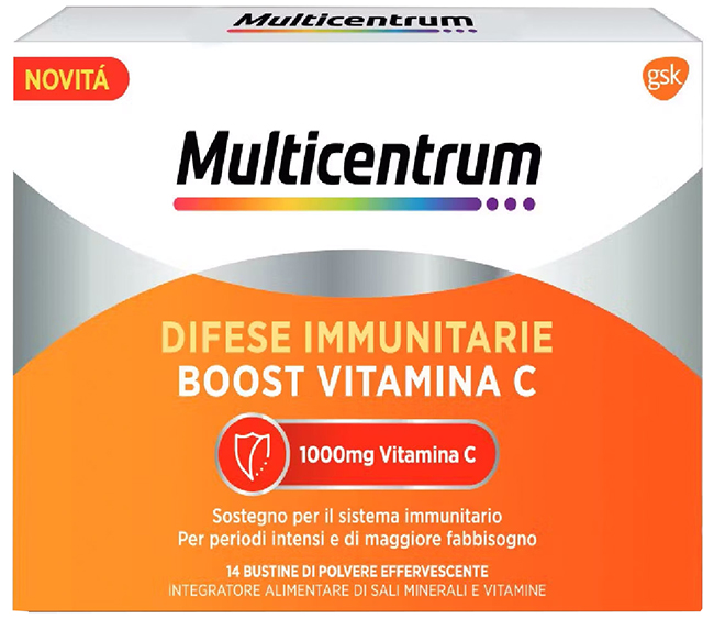 MULTICENTRUM DIFESE IMMUNITARIE BOOST VITAMINA C 28 BUSTINE - Farmapre