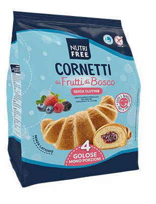 NUTRIFREE CORNETTI AI FRUTTI DI BOSCO 4 PEZZI DA 60 G - Farmapre