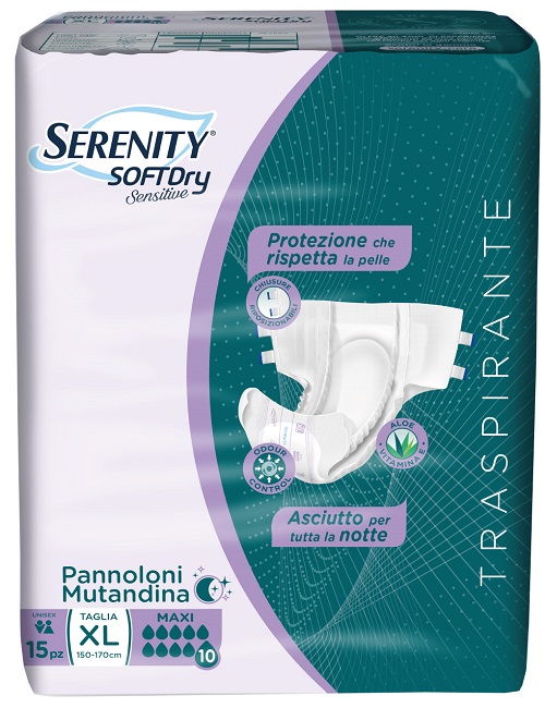 PANNOLONE MUTANDINA SERENITY SD SENSITIVE MAXI XL 15 PEZZI - Farmapre