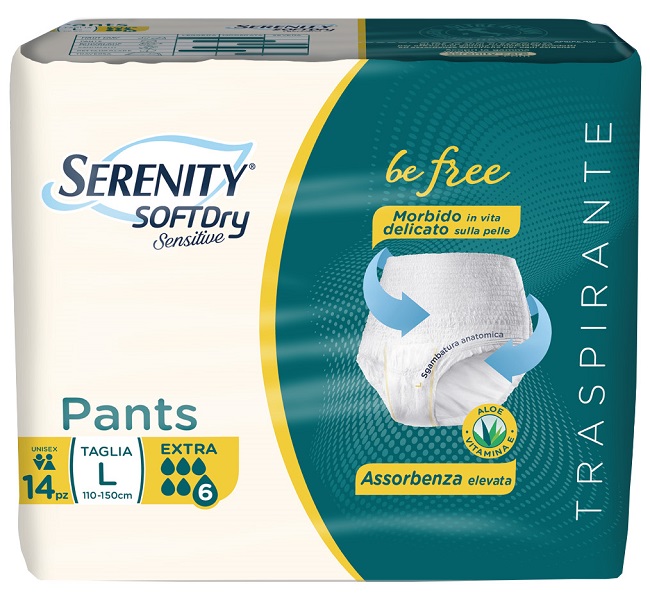 SERENITY PANTS SD SENSITIVE BE FREE EXTRA L 14 PEZZI - Farmapre