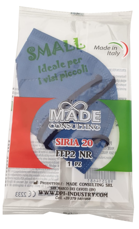 SIRIA 20 SEMIMASCHERINA FILTRANTE FFP2 BLU SMALL - Farmapre