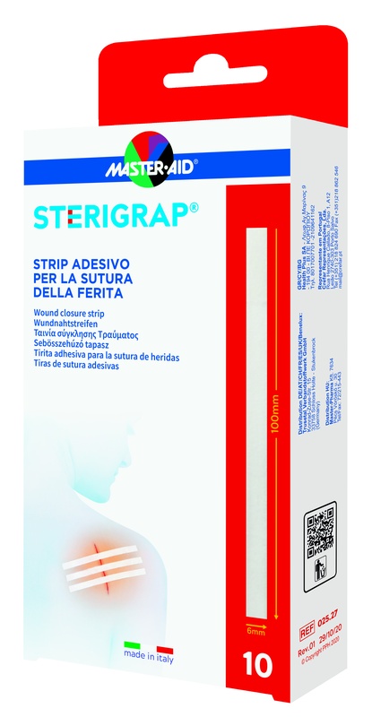 MASTER-AID STERIGRAP STRIP ADESIVO SUTURA FERITE 100X6 MM 10 PEZZI - Farmapre