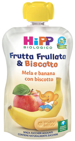 HIPP BIO FRUTTA FRULLATA&BISCOTTO MELA BANANA BISCOTTO 90 G - Farmapre